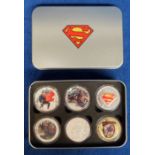 Superman set of 6 2013 Coins in presentation tin issued by The Canadian Royal Mint (vg)