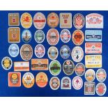 Beer labels, a mixed selection of 40 labels, various shapes, sizes and breweries, Tankard Dark &