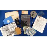 Militaria, Compass Magnetic Marching Mark 1 (T.G. & Co. Ltd.), issue metal shaving mirror, books and