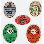 Beer labels, a selection of 5 labels, M B Foster & Sons Ltd, Bugle Brand, Finch Ltd, Burton Brown