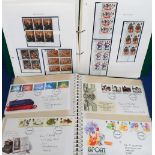 Stamps, bankers box of stamps in albums including a large range of GB QEII mint pre-decimal in