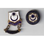 Football badges, Portsmouth FC Supporters Club, two badges, one a button hole back badge, no