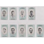 Cigarette cards, Cope's, Noted Footballers (Clips, 282 Subjects), Fulham, 9 cards, nos 247-255 (