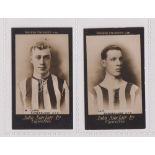 Cigarette cards, John Sinclair, Football Favourites, two cards, no 79 Tait & no 83 W. Clark, both