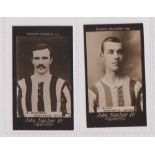 Cigarette cards, John Sinclair, Football Favourites, two cards, no 70 A. McCrombie & no 86 D.