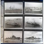 Photographs, a collection of 360 photos of naval shipping (postcard size) in modern album inc.