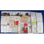 Horse Racing, Racecards, a collection of 60+ racecards, 1940's to 1960's but also including two