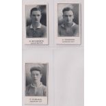 Trade cards, Barratt's, Cricketers, Footballers & Football Teams, ref HB25, three cards, Football,