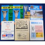 Football programmes, UEFA Cup Finals (7) incl. Feyenoord v Tottenham 1974 ('Stadion Nieuws' edition)