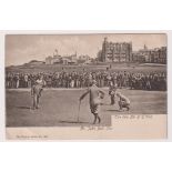 Postcard, Golf, sepia card, showing John Ball Jnr. (Amateur Champion 1888, 1892, 1894, 1899, 1907,