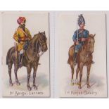 Cigarette cards, Harvey & Davy, Colonial Troops, 1st Bengal Lancers & 1st Punjab Cavalry (vg) (2)