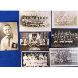 Football postcards etc, selection of 7 items inc. Sheffield Wednesday Team & Trainer with trophy