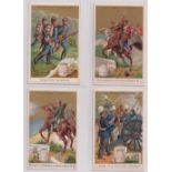 Trade cards, Liebig, German Army Uniforms III, ref S173, two different language sets, German (1
