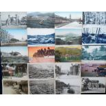Postcards, Far East, selection inc. Japan, Hong Kong, Singapore, India, on Balsa wood (2), Peak