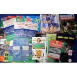 Football programmes, England home match collection, 1950-2015, incomplete run of approx. 280