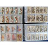 Cigarette cards, a quantity of cards sorted alphabetically in 4 modern albums, many different