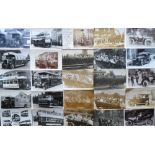 Postcards, Transport, a selection of 45 cards including 20 RP's, subjects include cars, trams,