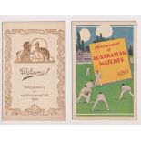 Trade cards, Cricket, Battersby's Hats (London), two 'P' size, four page, fixture cards for
