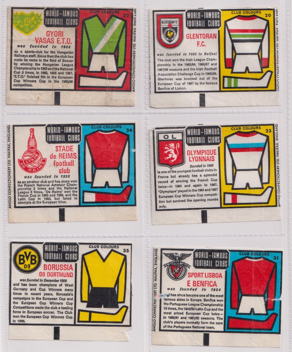 Trade cards, Anglo Confectionery, World-Famous Football Clubs (Wax issue) (37/72) includes West Ham, - Image 2 of 7