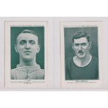 Trade cards, Nelson Lee Library, Footballers, greenish-grey halftones, 'P' size, English issue (9/