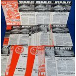 Ice Hockey programmes, a collection of approx. 40 programmes 1950/60's for Wembley Lions Ice