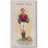 Cigarette card, Kinnear, Footballers & Club Colours, type card, Aston Villa (slight trim to bottom
