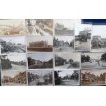 Postcards, an RP selection of 20 cards of Lincolnshire inc. submarines Grimsby Docks, Flood Disaster