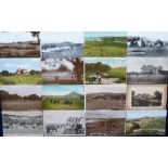 Postcards, Golf Courses, RP's & printed, colour and b/w, inc. Towyn, Aberdovey, Wimbledon, St.