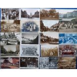 Postcards, a collection of 44 UK topographical and social history cards with RPs of Holborn Hill