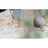 Ephemera, approx. 100+ items of assorted Victorian and early 20thC insurance/assurance documents,