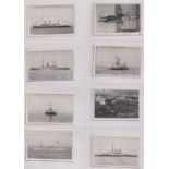 Cigarette cards, Hill's, Naval Series (Unnumbered, with caption) 'M' size (16/25) (gd) (16)