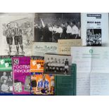 Football memorabilia, selection inc. two programmes, Brentford v Charlton FA Cup 1945/6 & Horsham