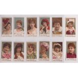 Cigarette cards, Adkin's, Pretty Girls Series, (Actresses), (set, 12 cards) (some foxing & toning to