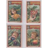 Trade cards, Liebig, Fruits with Children's Heads, ref S175 (set, 6 cards) (some slight age
