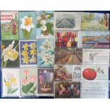Postcards, a collection of 30+ gardening related advertisement cards for various bulbs, vegetables