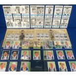 Trade cards, Football, special issue display cards containing a set of 24 b/w caricature images