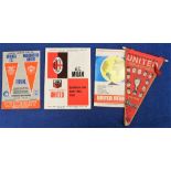 Football, Manchester Utd, European Cup Final programme v Benfica 1968, sold with AC Milan v Man