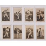 Trade cards, Boys Realm, Famous Cricketers, 'M' size, (set, 15 cards) (gd/vg)