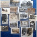 Photographs, a selection of 22 small format photographs of motor cycles, mainly 1920's/30's vintage,