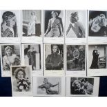 Postcards, Cinema, 13 RP's by Ross, Marlene Dietrich (2), Greta Garbo (11), mostly in glamorous role
