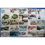 Postcards, a good mixed subject collection of approx 104 Gruss Aus and Continental art cards.