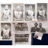 Speedway, Wembley Stadium Team, a selection of 8 postcards including 2 team groups, one showing