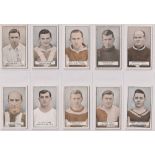 Cigarette cards, Gallaher, Famous Footballers (Green back) (set, 100 cards) (a few with sl marks,