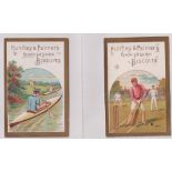 Trade cards, Huntley & Palmer Sports, (set 12 cards ). (some marks, gen gd)