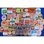 Beer labels, a selection of 47 UK beer labels in very slight duplication, various shapes, sizes &