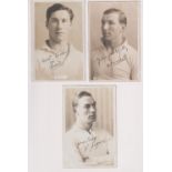 Trade cards, Football, Tottenham Hotspur, 3 Jones Bros postcards each showing a player portrait.