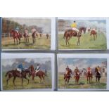 Postcards, a collection of approx 124 cards in modern album incl. horse racing colours (12) and