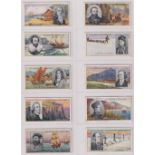 Cigarette cards, Smith's, Famous Explorers, (set, 50 cards) (gd)