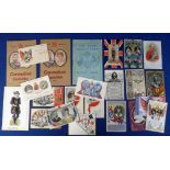 Postcards & ephemera, Royalty, better commemorative cards, George V & Edward VII, embossed,