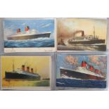 Postcards, a good Shipping collection of approx 200 cards in modern album, the majority liners